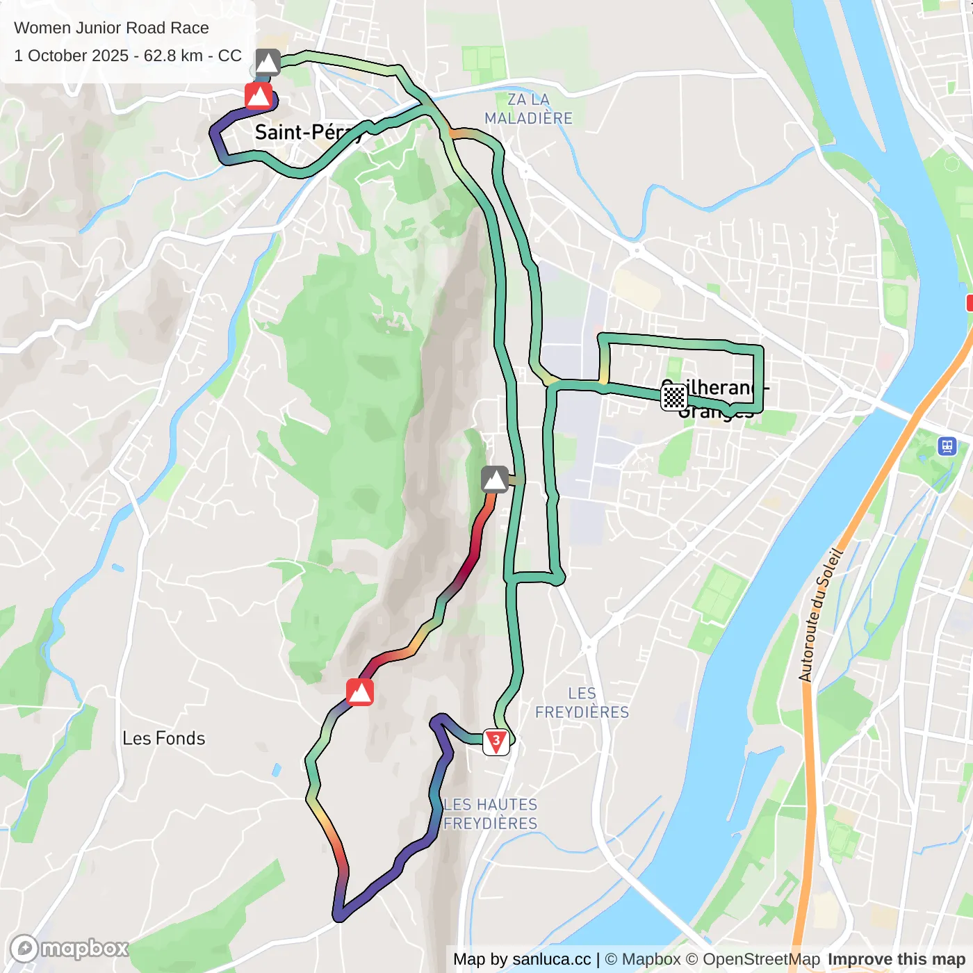 map of the route