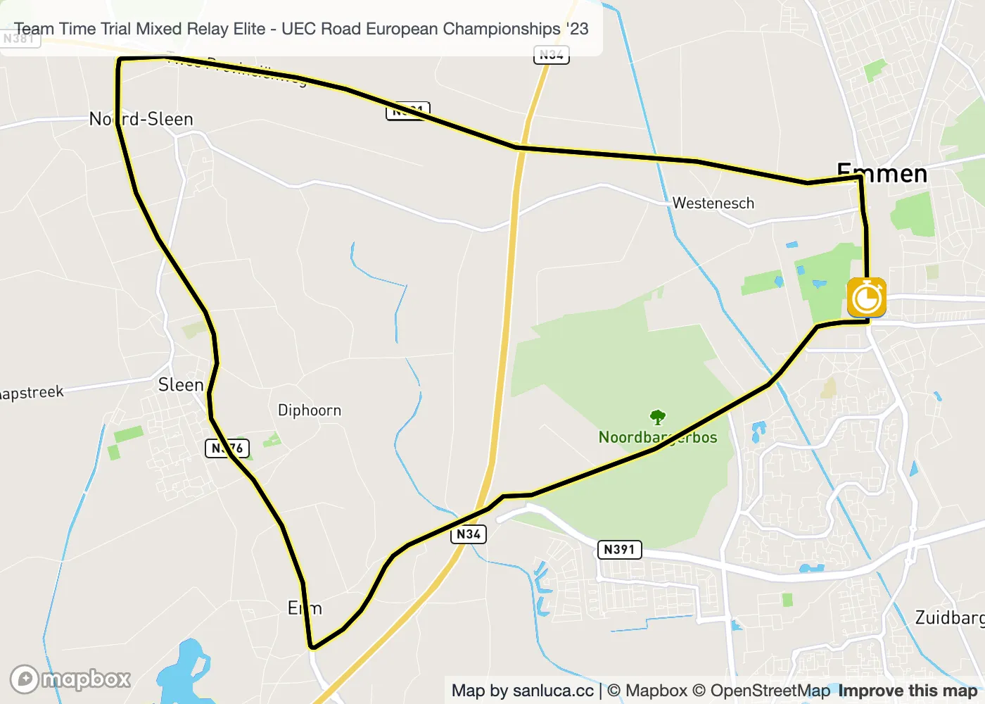 map of the route