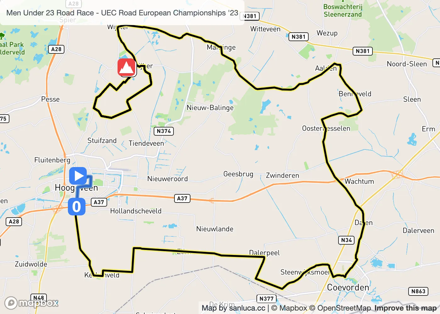 map of the route