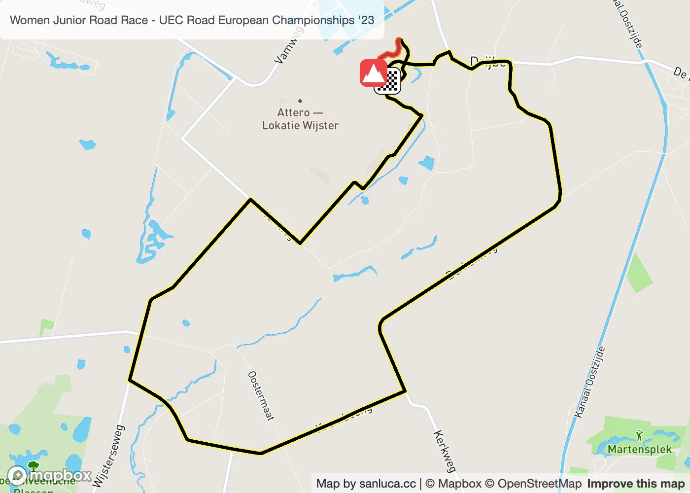 map of the route