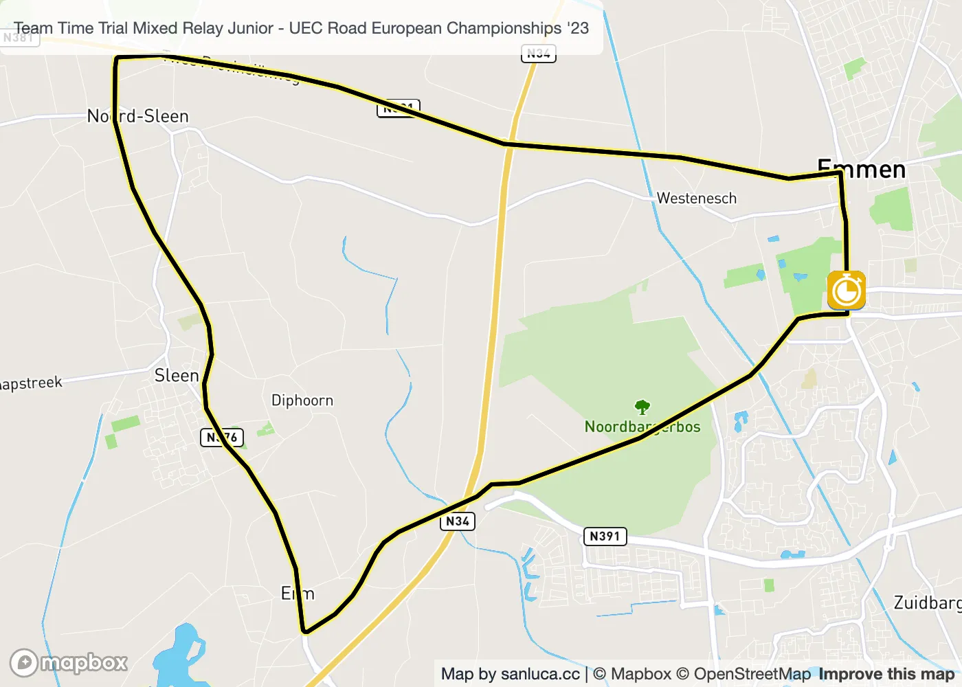 map of the route