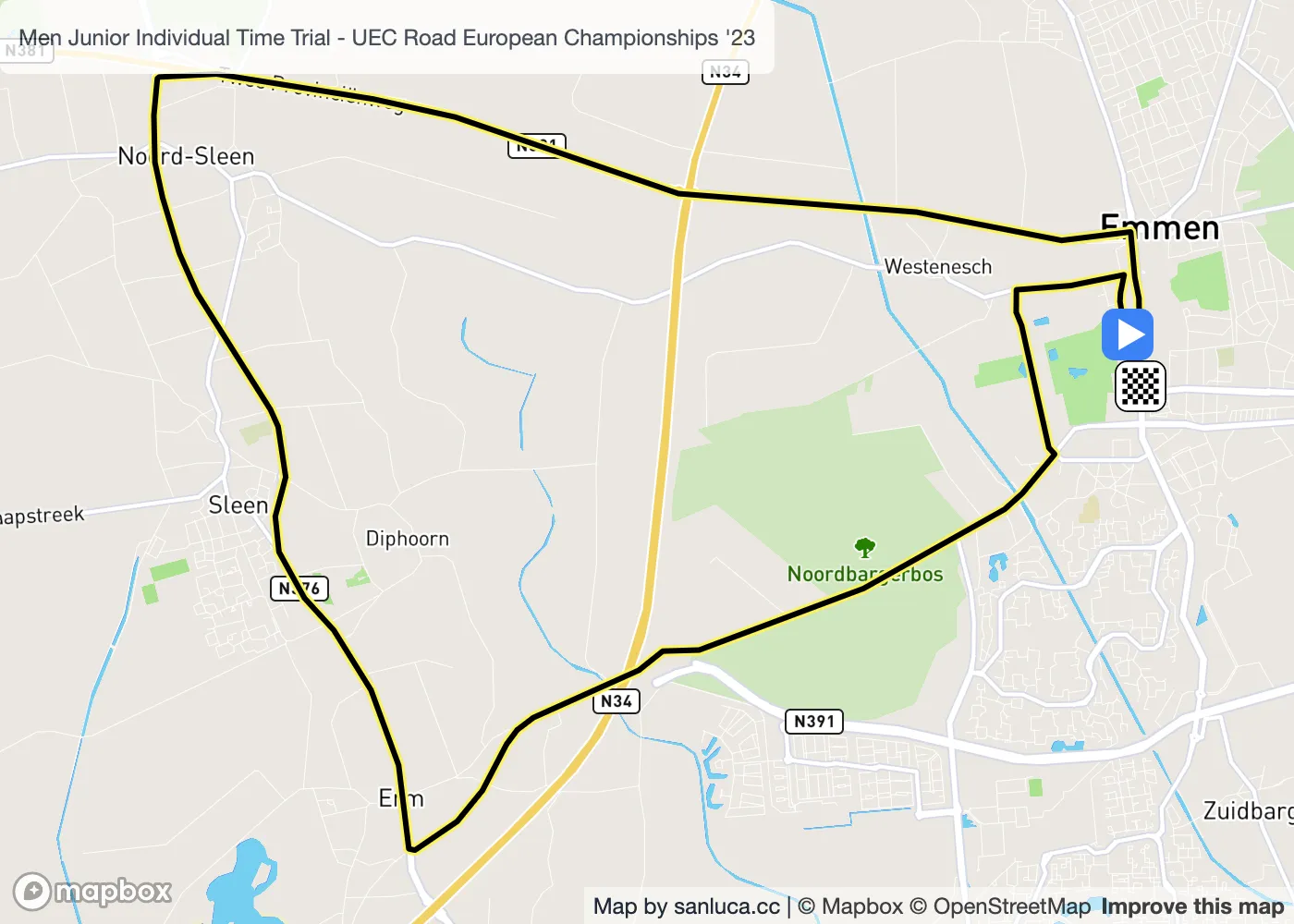 map of the route