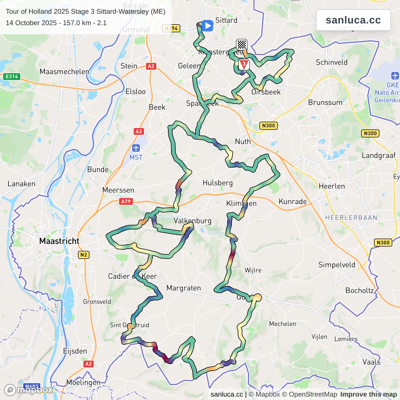 map of the route