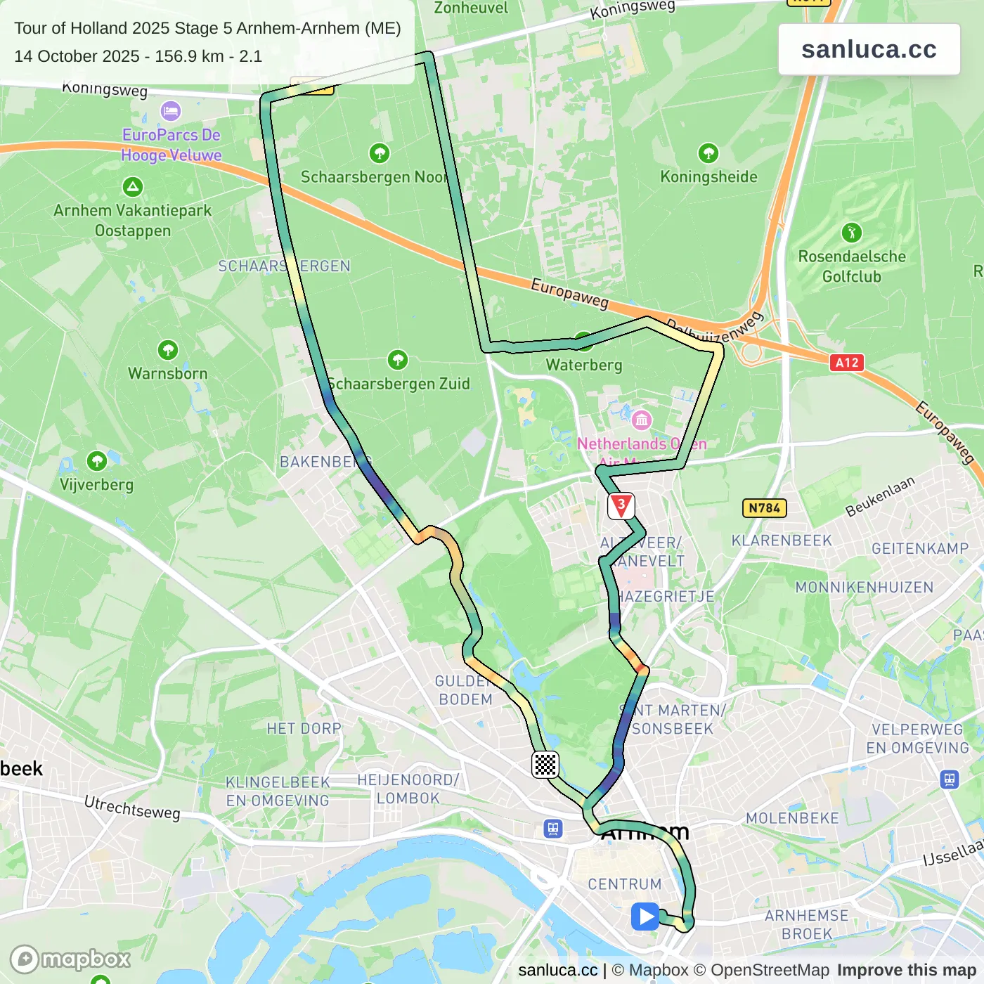 map of the route